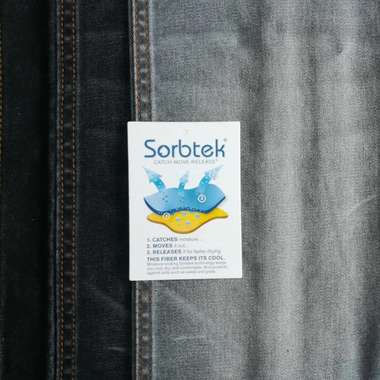 Cotton Sorbtek Spandex Warp Slub Denim Fabric