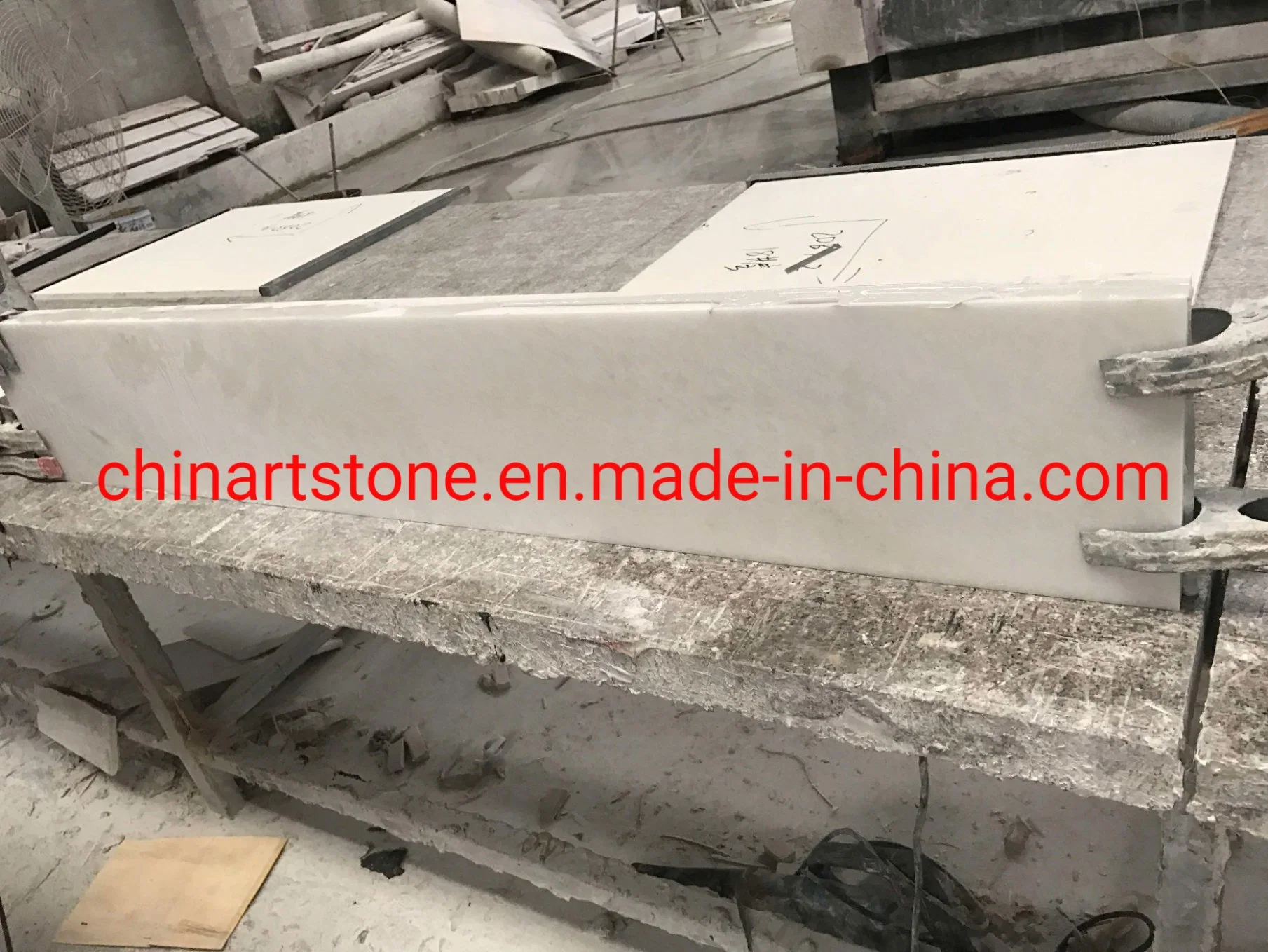 White and Black Granite Marble Countertops for Kitchen and Bathroom Project