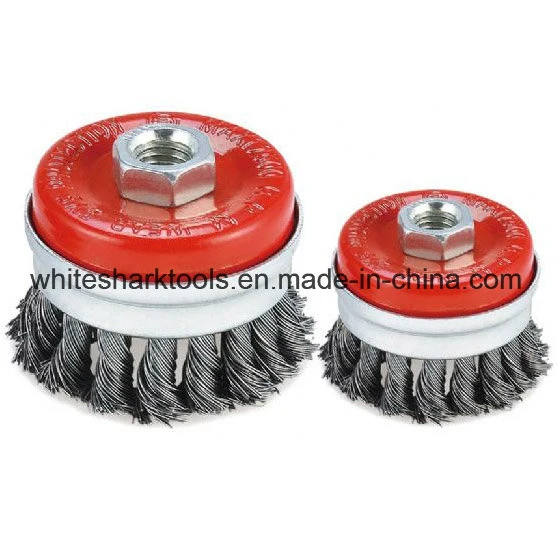 4" Twisted Power Steel Wire Cup Brush