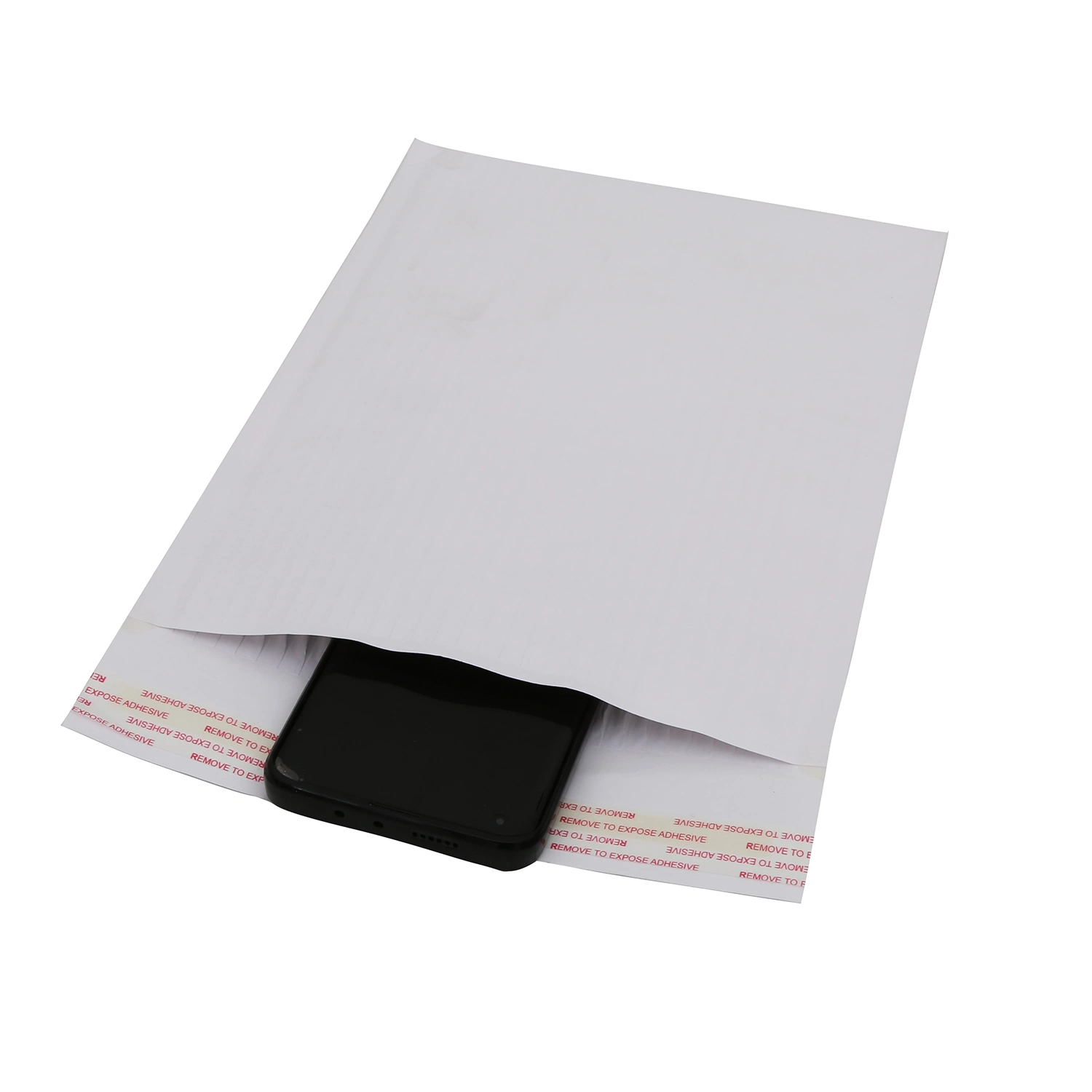 حقيبة بيضاء مخصصة 10×15 ذاتية اللصق من ورق كرافت مموج