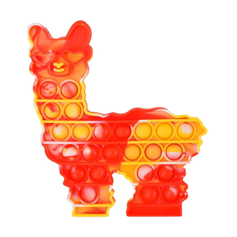 Whatook Pop Fidget llama Toys su llama Pop It silicona Herramientas de Alpaca para niños y adultos