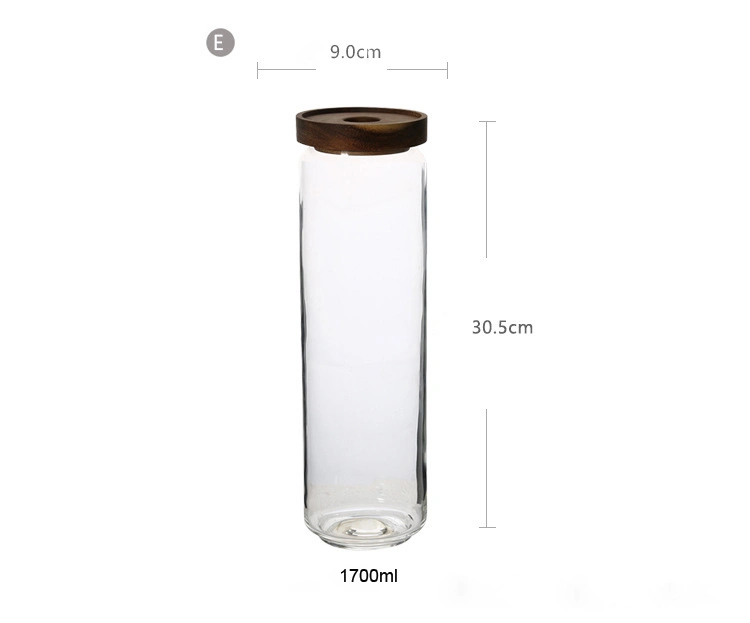 350/450/500/750/1000ml verre borosilicaté haut récipient de conservation pour aliments