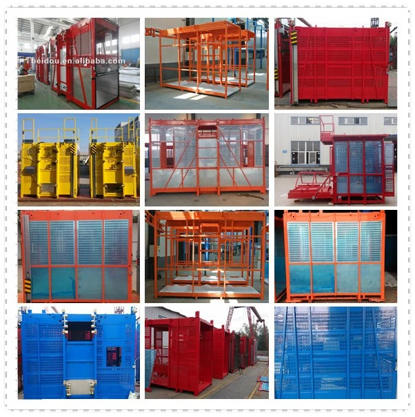 Single or Double Cages Sc150 200 300 Building Construction Hoist and Construction Lift and Tower Crane