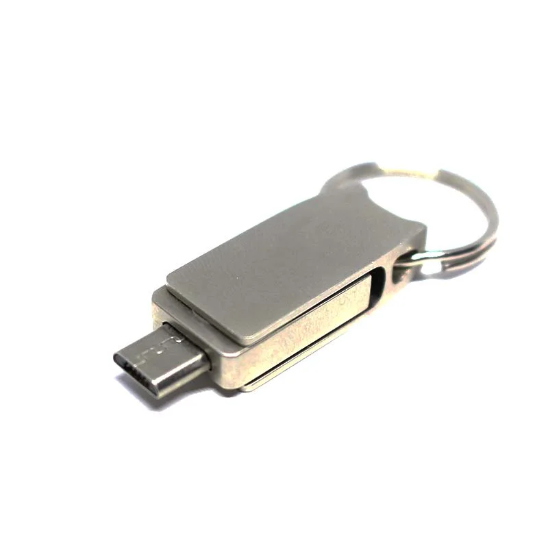 Swivel Metal OTG Key Chain USB Flash Drive 8GB 16GB 32GB USB Flash Disk