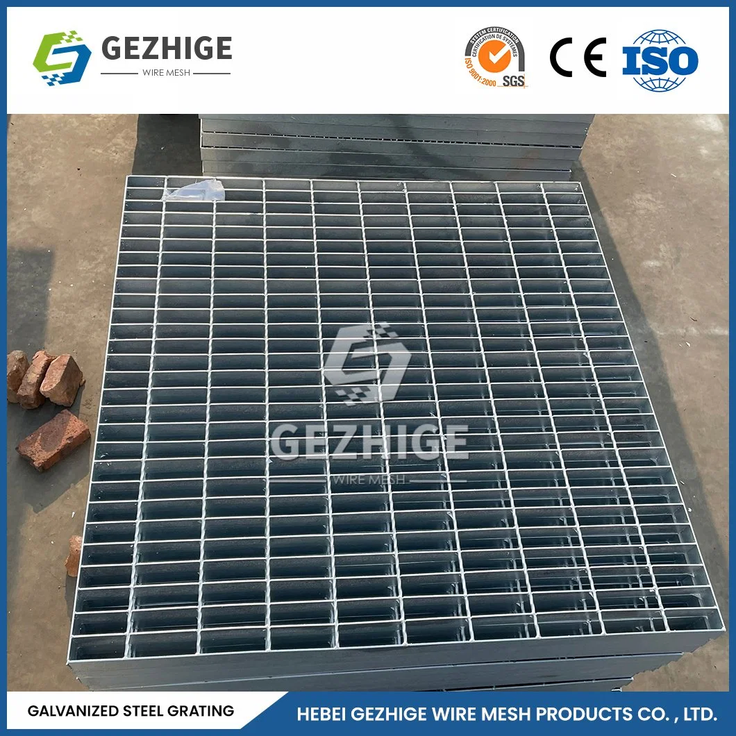 Gezhige No Rain or Snow Structural Steel Grating Manufacturing Custom Ss 304 Steel Grating China 25 30 mm Bearing Bar Pitch Grating Galvanised