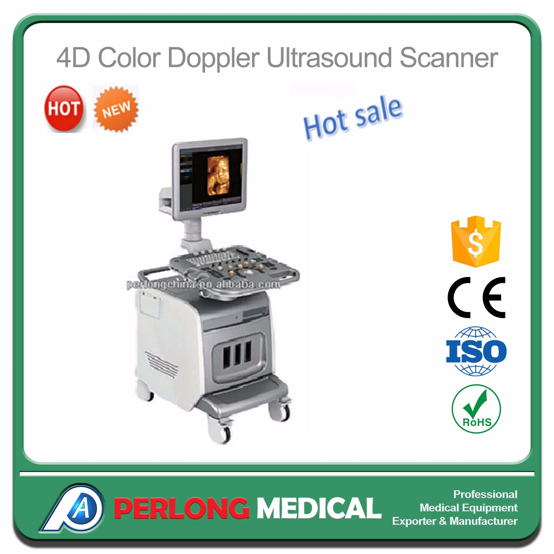 4D Ultrasound Machine, Fast-Light-Quiet-Smart Ultrasound Scanner