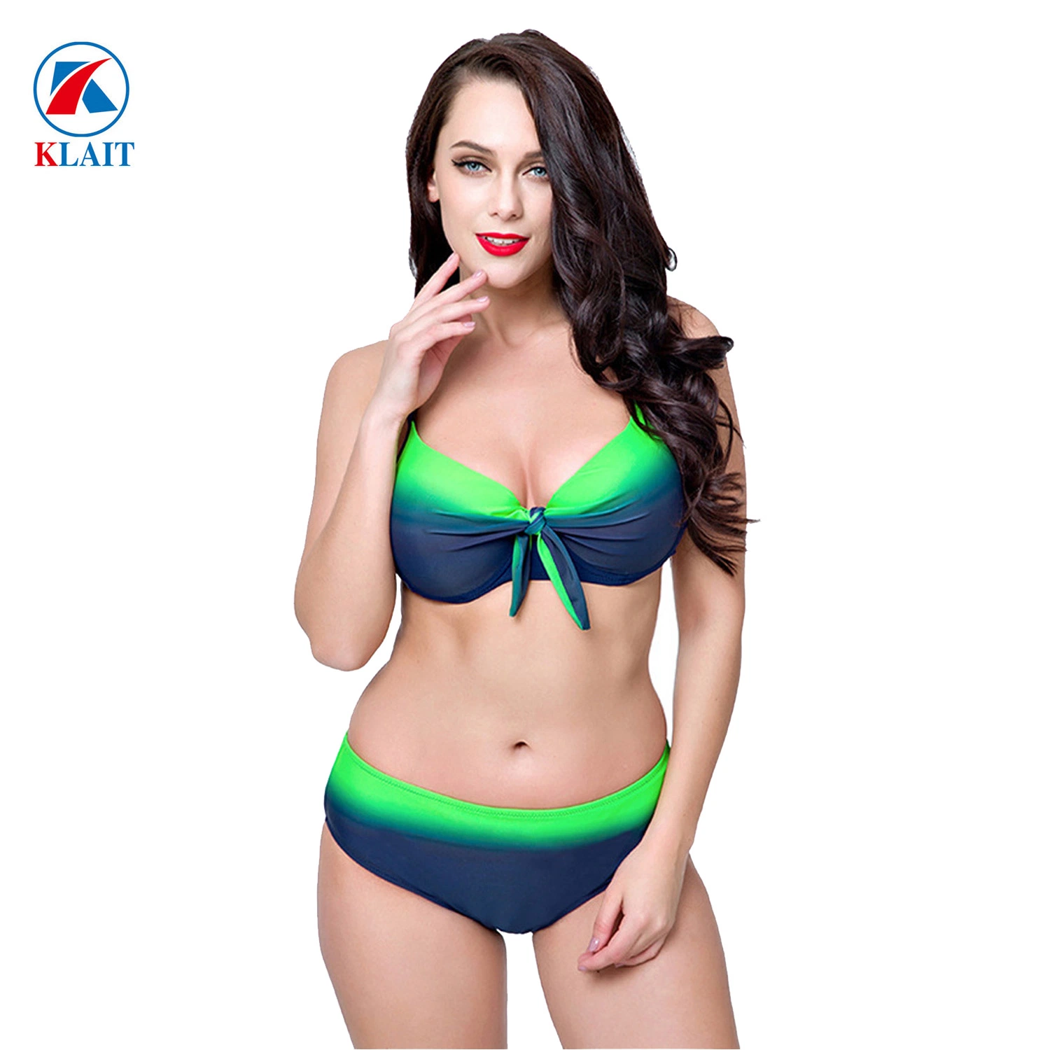 Brazilian Plus Size Sexy Girl Fat Women Brakini Two-Piece Beachwear