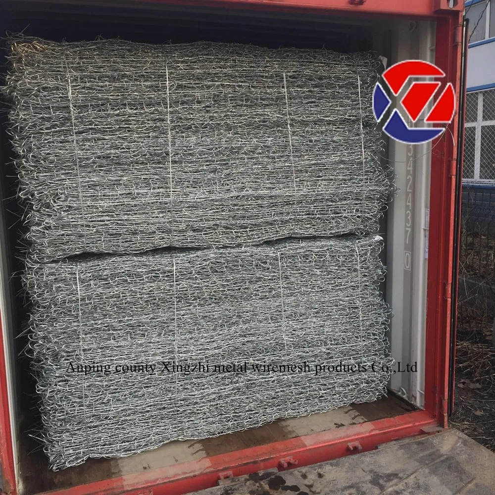 Acero galvanizado y Galfan Gabion Box Gabion malla