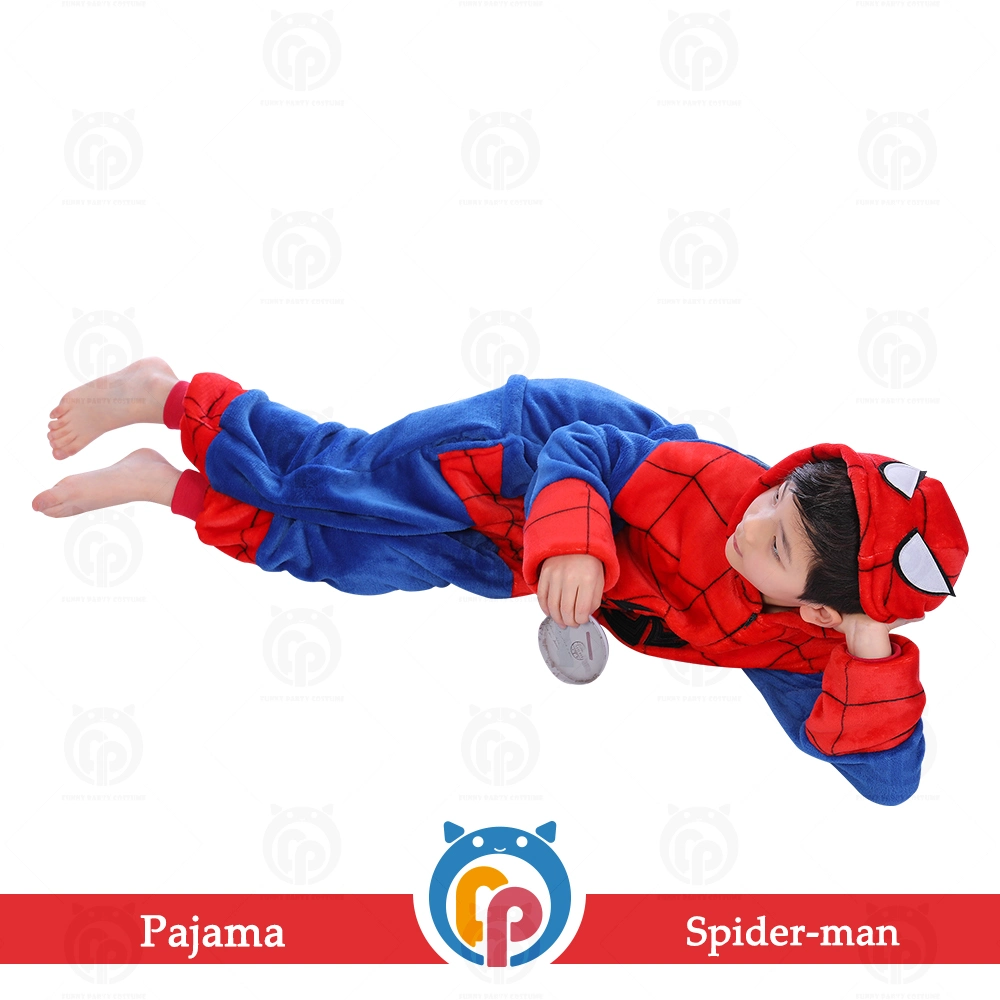 Wholesale/Supplier Unisex Cartoon Spider-Man Cosplay Pajamas for Kids