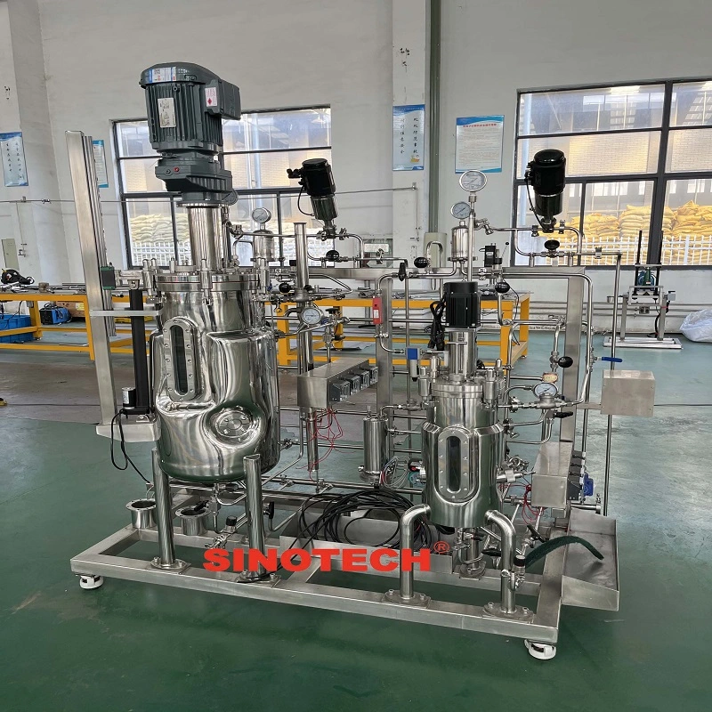 Electric Heating Small Chemical Glass Benchtop Bioreactor