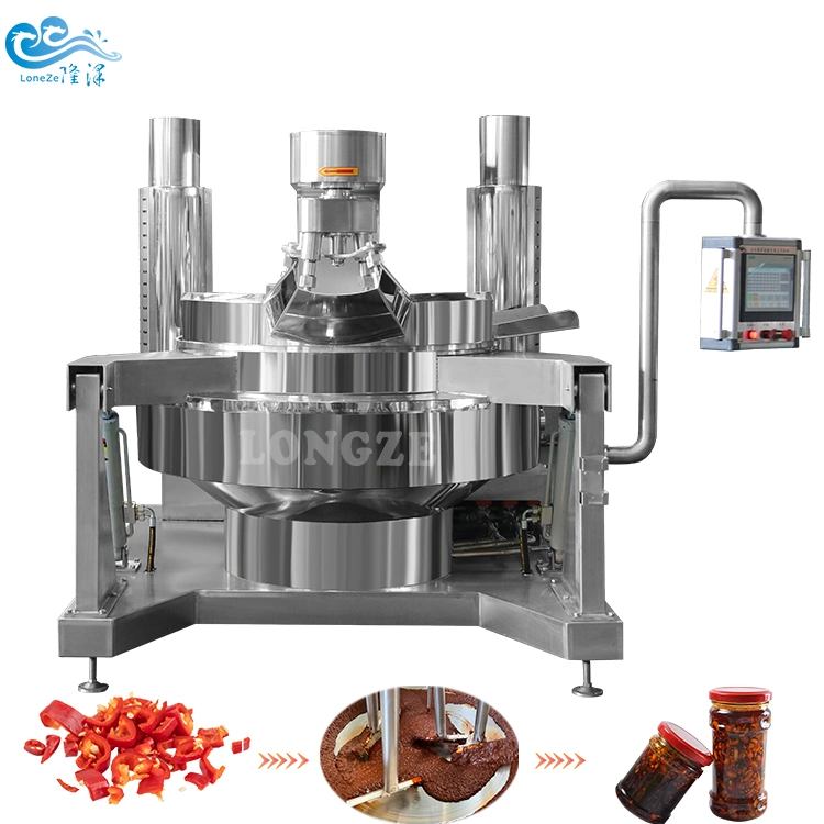 Durable Industrial Electric Gas Tilting Cooking Mixer Pot with Agitator