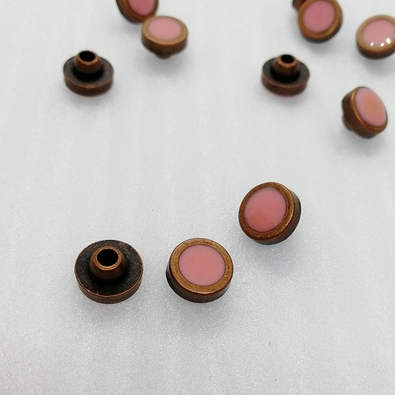 Plastic Drip Glue Cover Copper Rivet with Aluminum Nail for Garment Accessories