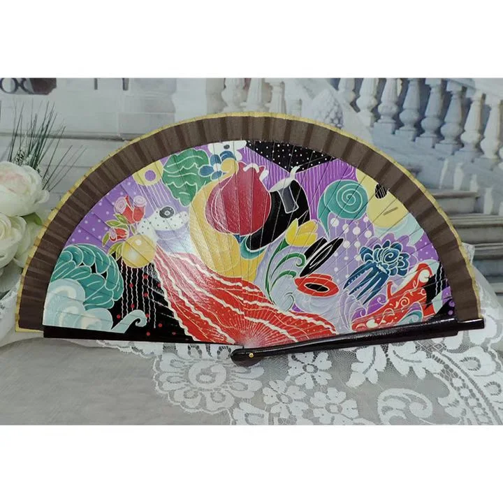 Spanish Festival Dance Performance Craft Gifts Folding Wood Hand Fan