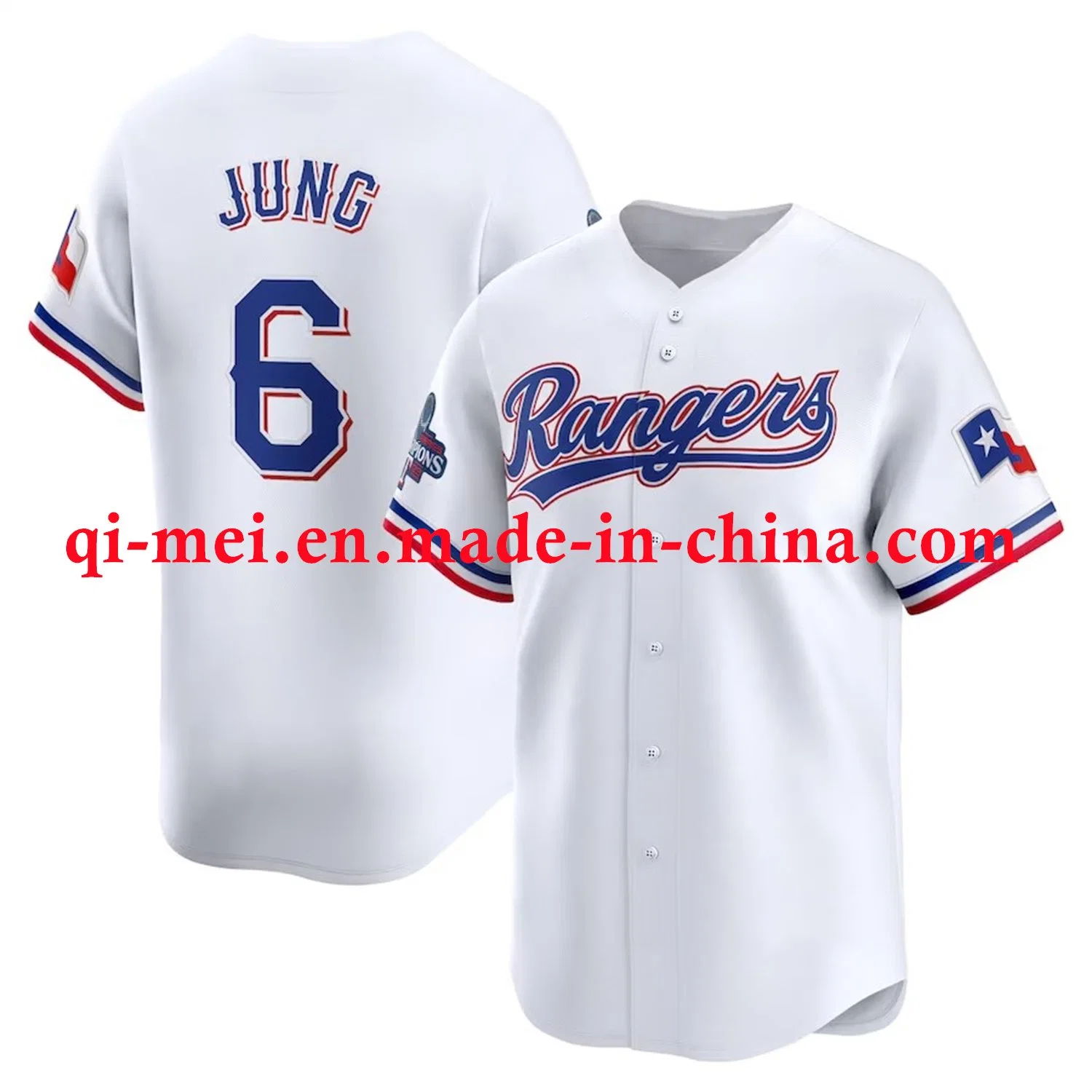 2023 World Series Ws Champions Limited Texas 5 Corey Seager 2 Marcus Semien 53 Adolis Garcia 31 Scherzer 48 Degrom 6 Jung Home Baseball Jerseys