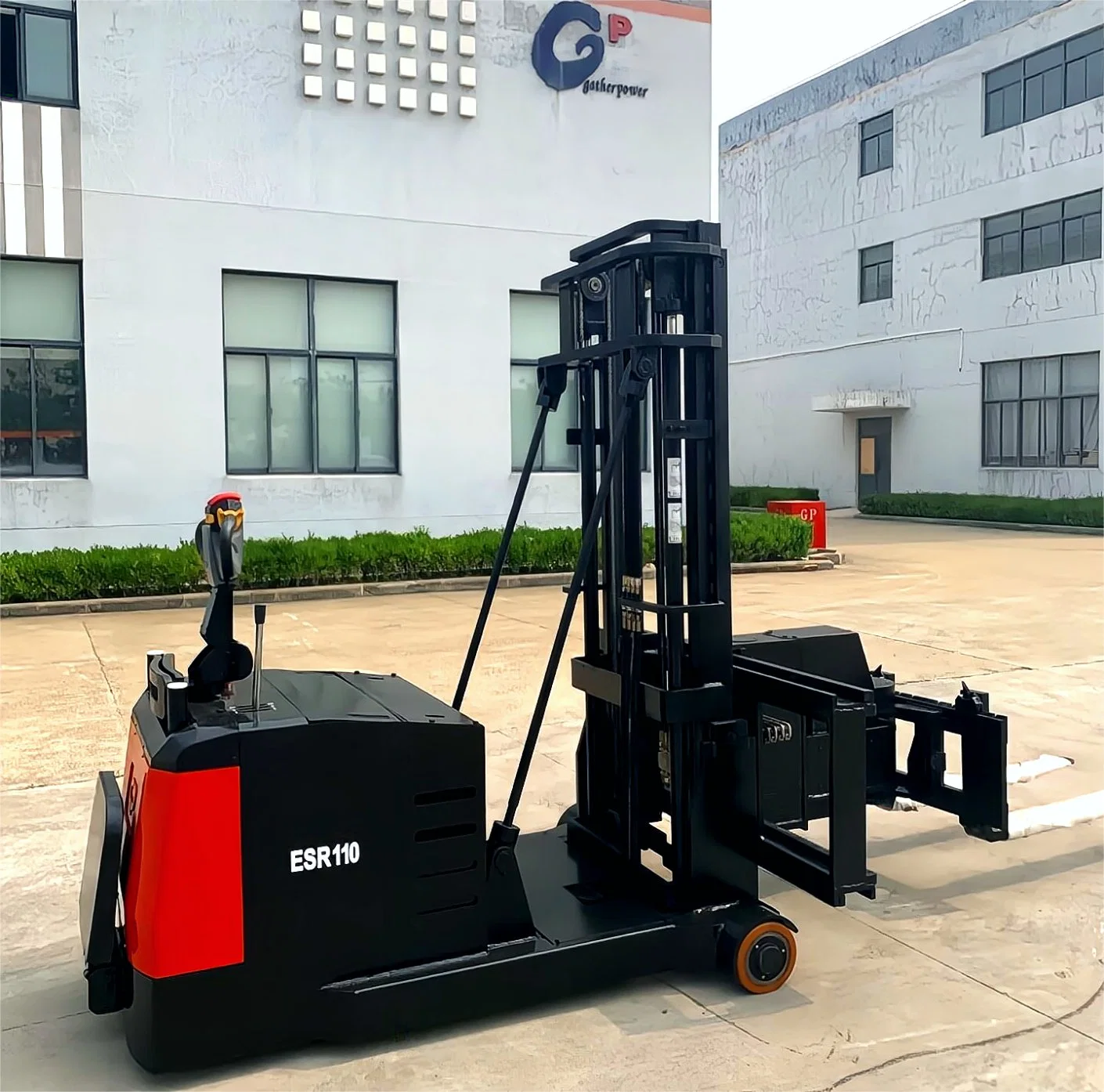 Electric Standing-Operated Narrow Aisle Forklift 3 Way Pallet Stacker