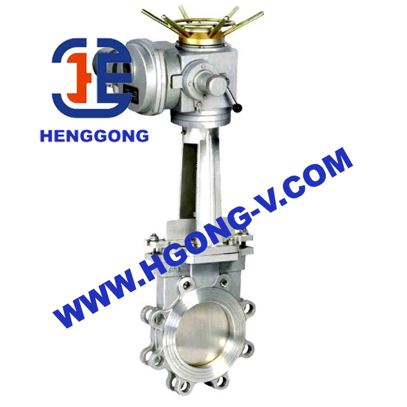 API/DIN/JIS Electric Hydraulic Power Station Plant Stainless Steel 304 Wcb Lug Flange Cl150 10K Knife Gate Valve for Water Control
