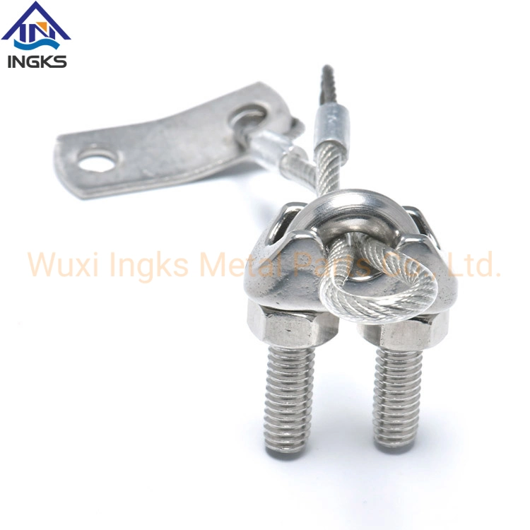 M8 M10 M12 SS 304 316 acero inoxidable DIN 1142 U tipo maleable Cable clips