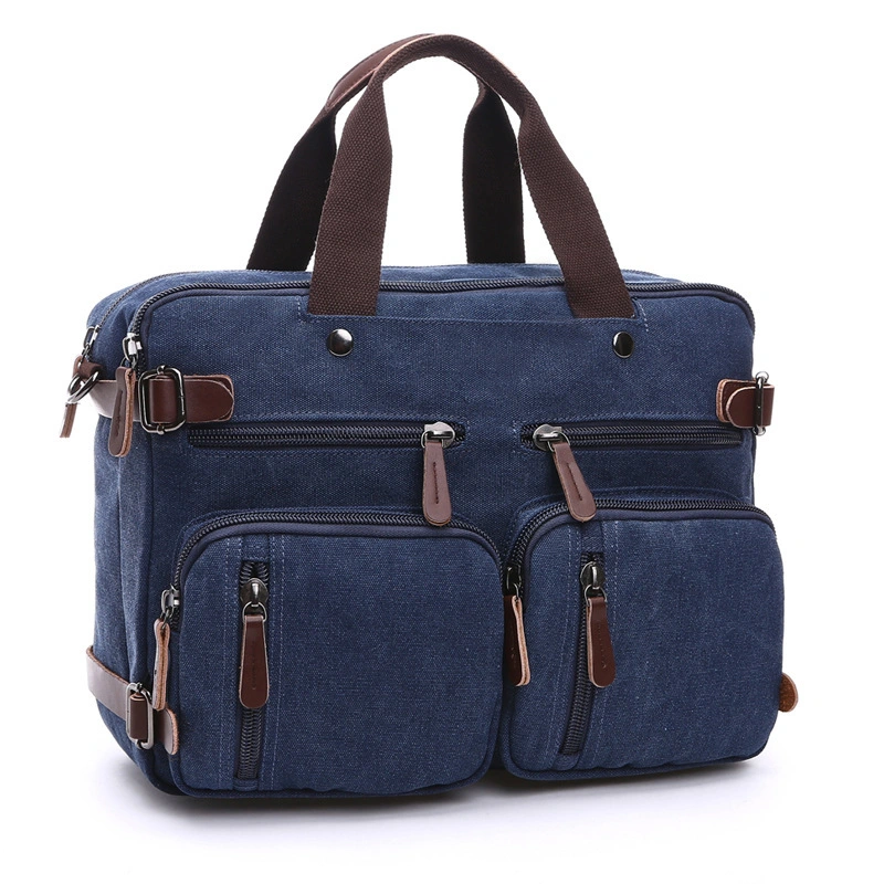 Hand-Held Single Shoulder Canvas Business Travel Conference Briefcase Laptop Computer Notebook Messenger Handbag Bag (CY3542)