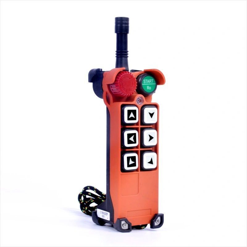 F21-E1 Industrial Wireless Radio One Single Speed 6 Buttons Remote Control Telecrane for Hoist Crane AC 380V 220V 36V