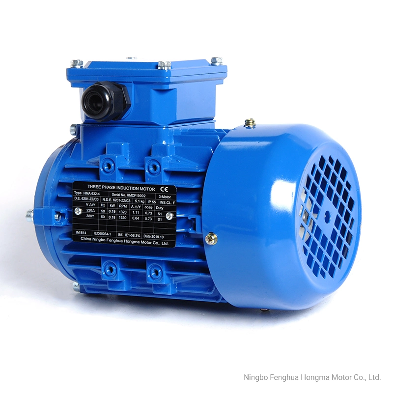 1hma Ie1 Eff2 Series Aluminum Housing Three Phase Asynchronous Electric Motor with 2pole 0.18kw