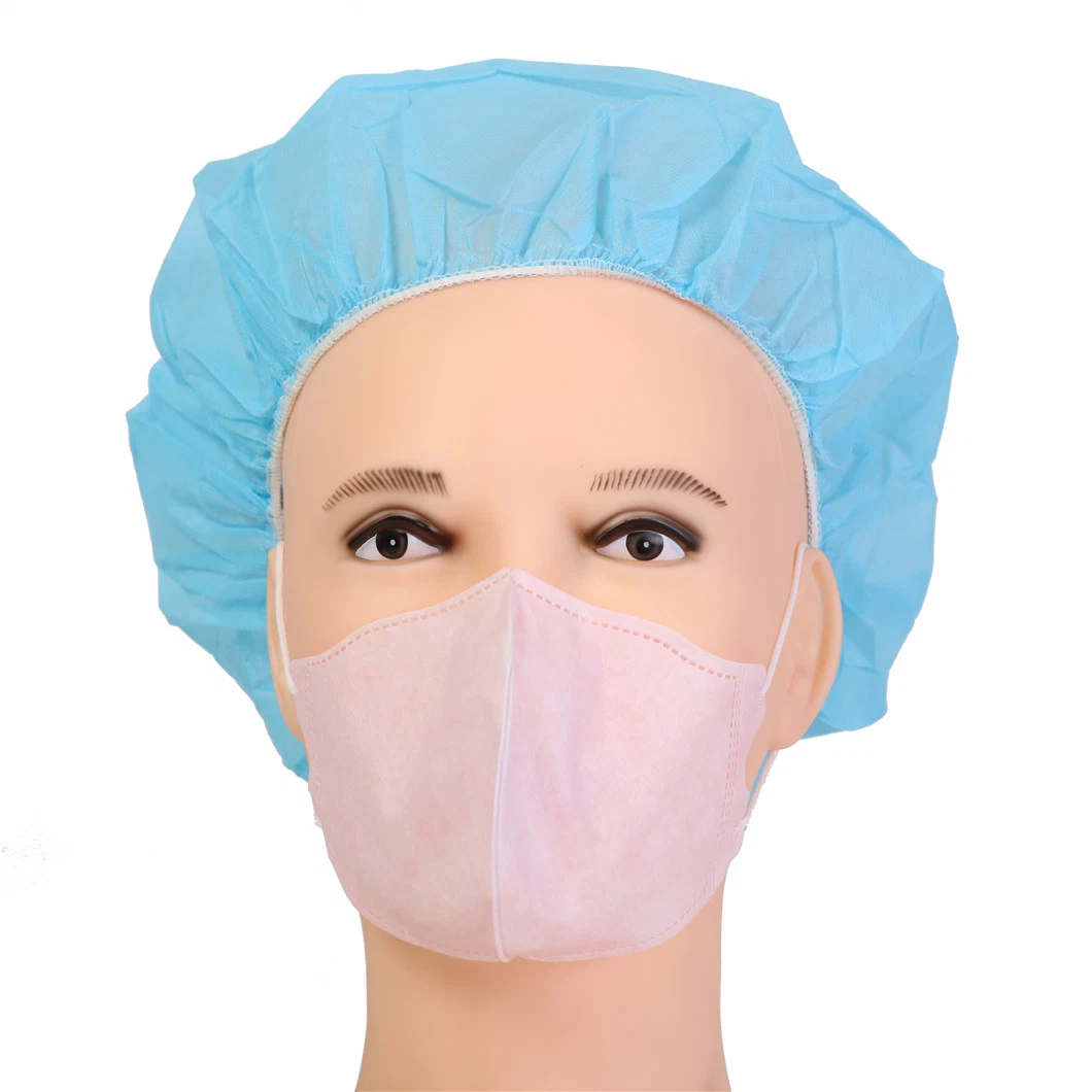 Hot Sell Cheap Disposable Nurse Bouffant Clip Cap, Hair Net Surgical Doctor Hat Round Mob Cap