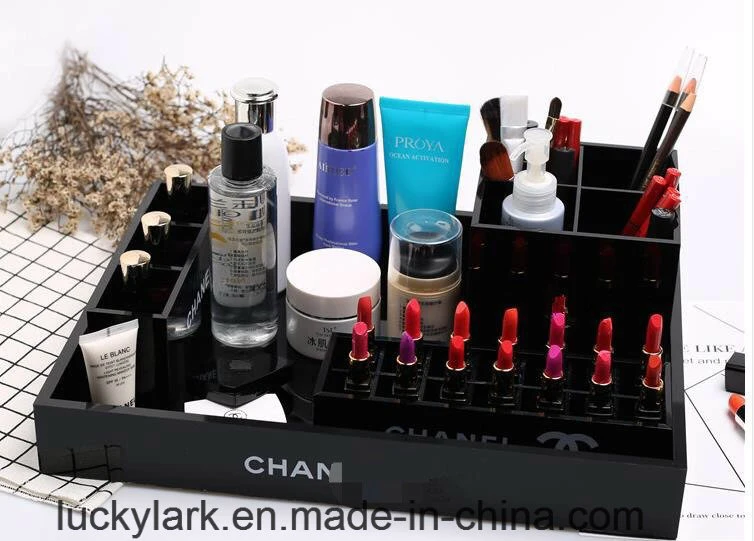 Maquillaje de acrílico caso organizador titular de la barra de labios Diseño de lujo joyas de cosméticos caja de embalaje caja de embalaje