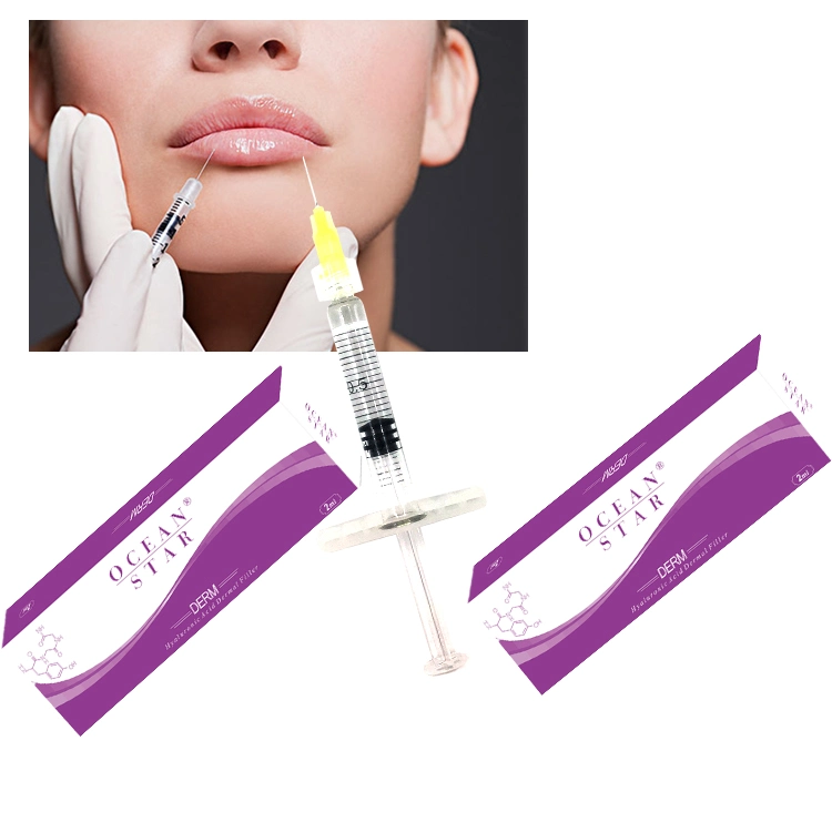 China Supplier Factory Offer New Skin Rejuvenation Injection Ocean Star Ha Skin Filler 1ml 2ml for Injection Cheek Facial Neck Lips Injection Hip