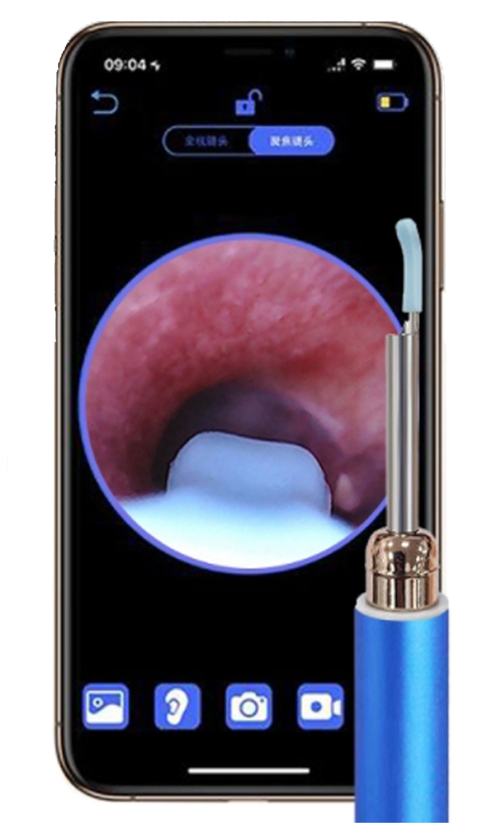 Otoscope Mini Camera Wireless WiFi Earpick 1080P for Ios & Android Smartphone APP