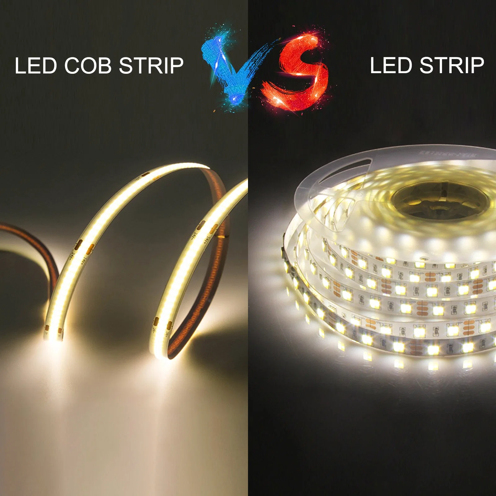 High quality/High cost performance Custom 12V 24V Flexible LED Rope COB LED Strip Light