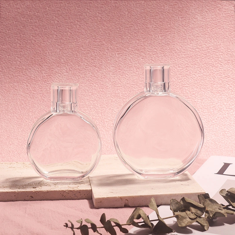 Wholesale/Supplier Grace Round Different Capacity Scent Cosmetics Packaging Glass Perfume Bottle with Lid