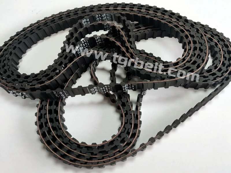 Double Sided Endless Rubber Toothed Belt Timing Belt Power Grip Brand Steel Cord Rubber Cogged Drive Belt Industrial Cogged Timing Belt