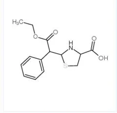 Leucoson; 2-тиазолидинетицекислота, 4-карбокси-. Альфа. -Фенил-, 2-Этилестер; CAS1950-36-3