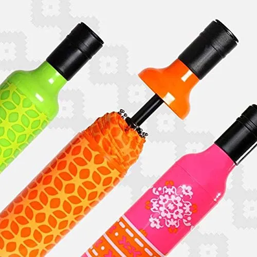 Sección 3 coloridas sombrillas regalo botella de vino personalizado de publicidad automóvil paraguas con la impresión de logotipo