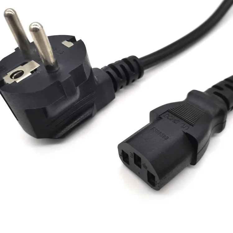 VDE Approval European 3 Pin Power Cord with C13 Wire Tail End H03VV-F H05VV-F