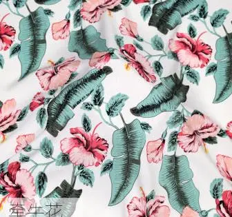 Original Factory Supplier 100%Polyester Disperse Print Fabric Fresh Style Bedsheet Garment 75GSM Material Cuba