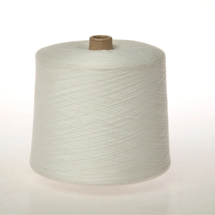 Single Polyeser Yarn 30s/1 "S" Twist Direct 100% Polyester Sewing Thread for Fabric Weaving with Raw White Made for Polyester Staple Fiber.