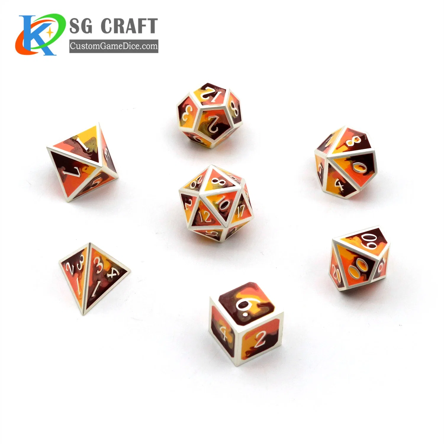 Professional Custom High quality/High cost performance  Customized Color Casino Game Enamel Metal Dice Adult Dice Games