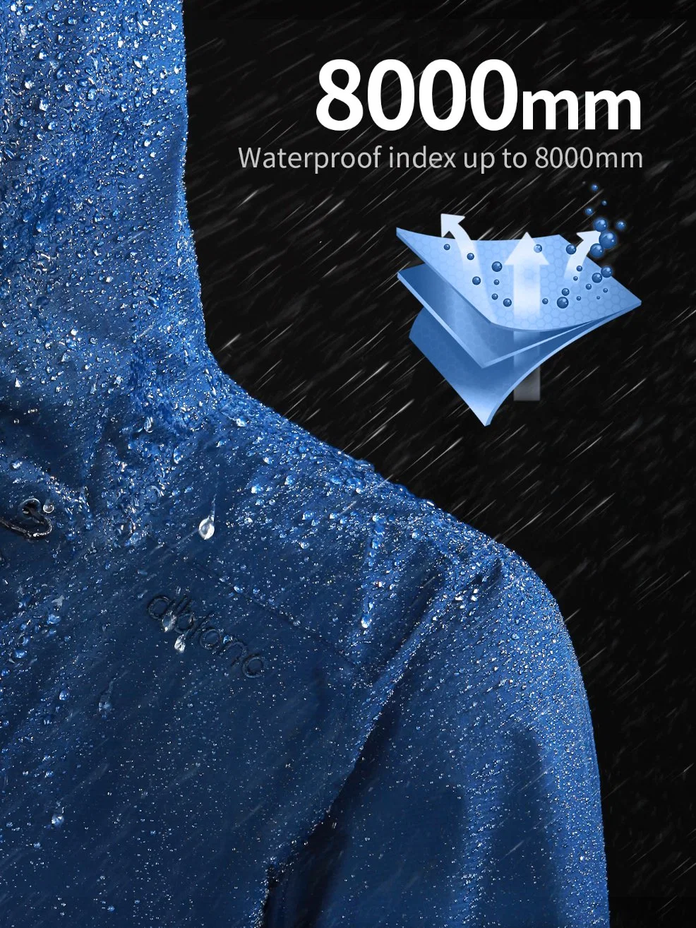 High quality/High cost performance  Men Winter Waterproof Windproof Outwear Sports Jacket Outdoor Clothing Blue Color