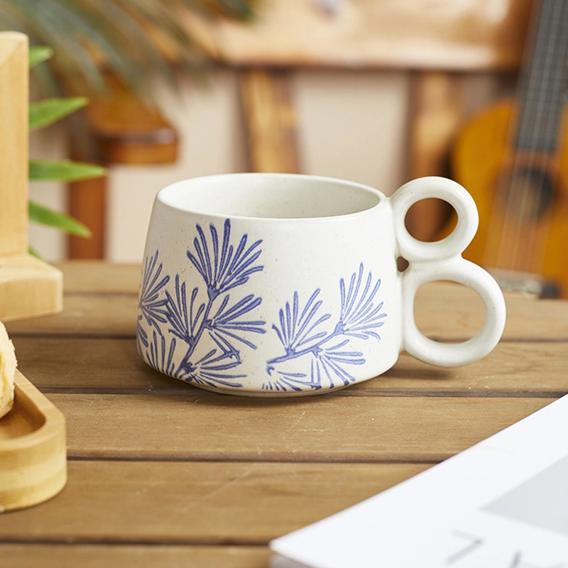 Customized Wholesale/Supplier Ins Style Coffee Cup Gifts Breakfast Ceramic Mug Set