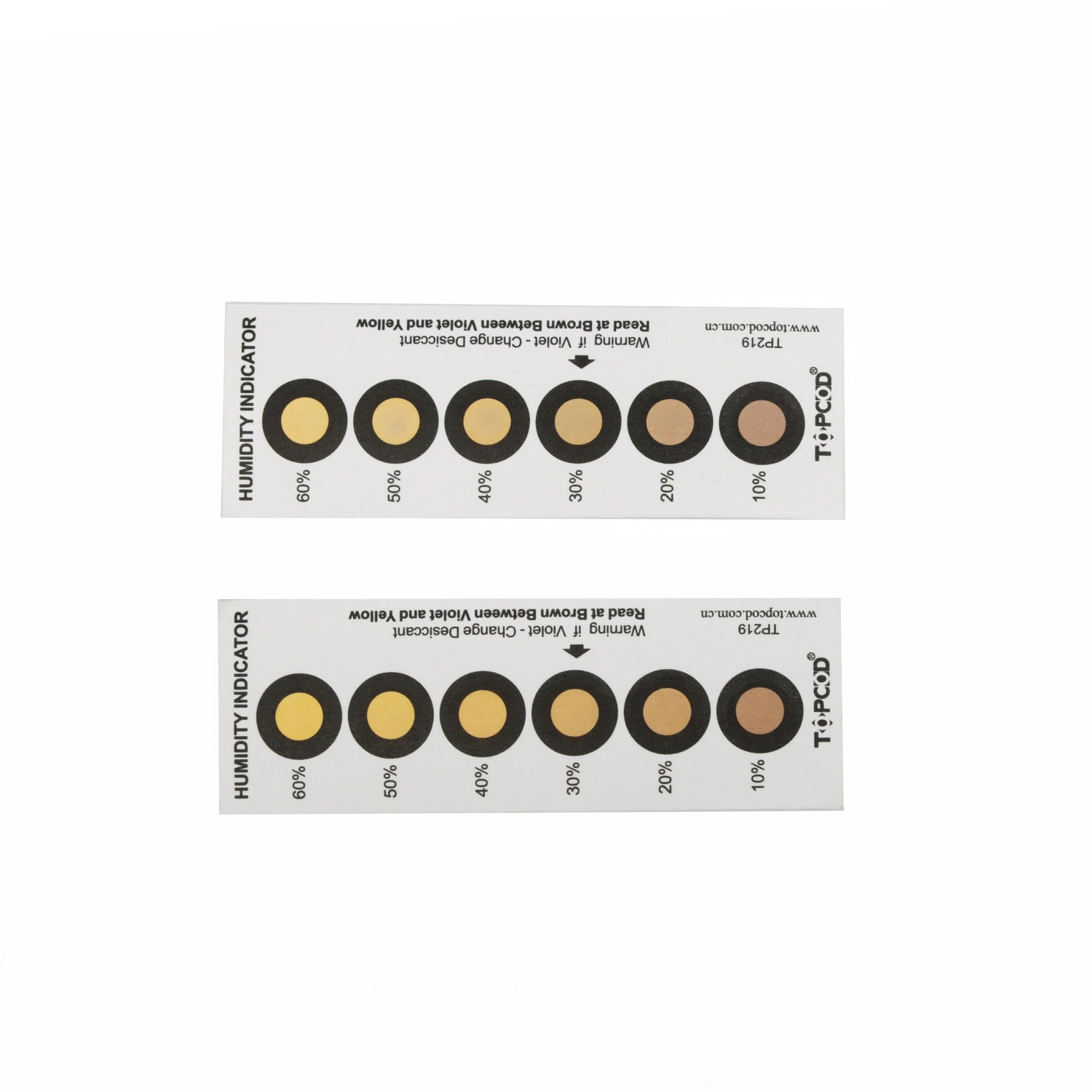 Customized Moisture Sensitive Humidity Indicator Card for Electronics PCB Packaging