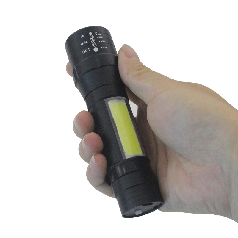 Multi-Function T6 COB Torch Light 18650 Outdoor Lamp Emergency EDC Flashlight USB Rechargeable Flashlight Mini LED Flashlight