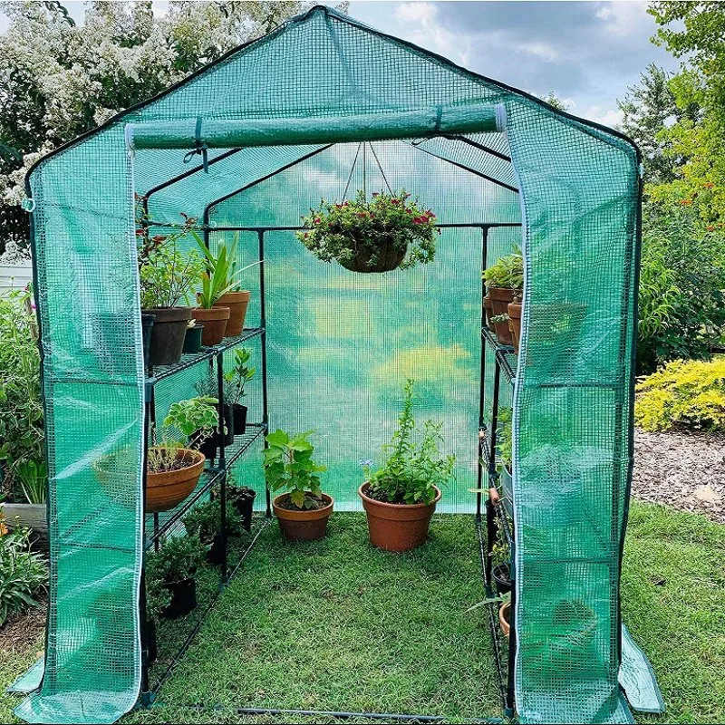 Hersteller Haushalt kleine Tragbare Gewächshaus Garten Tomate Blume Spaziergang in Kleine grüne Häuser für Garten