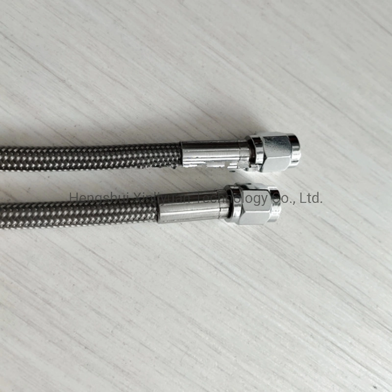 Motorcycle Stainless Steel Reinforced Hydraulic PTFE Brake Oil Hose Line Pipe Tube with Stainless Crimp Banjo Hose End Straight
