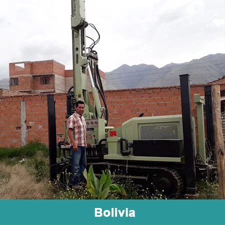 Hf220y estudio de ingeniería de pozo de agua tipo oruga de la máquina de perforación de pozos