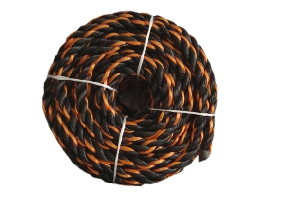 High Breaking Strain 3 Strand PP nylon plástico Twisted Ropes