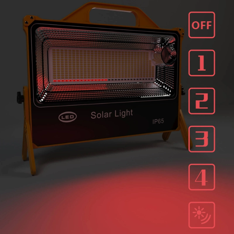 Carregador USB solar portátil com luz de campismo de alta intensidade