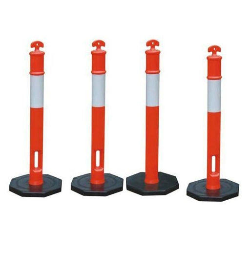 T-Top Traffic Safety Roadside Reflcetive Bollard Delineator Posts 110cm Rubber Base