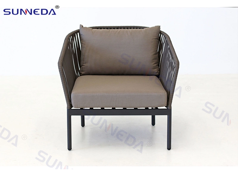 High Standard Metal Frame Leisure Outdoor Furniture Rattan Hotel Patio Comfortable Tables & Chairs