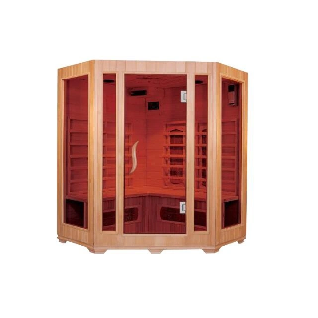 Indoor Infrared Sauna 3-4 Person at Home Far Infrared Hemlock Sauna Room