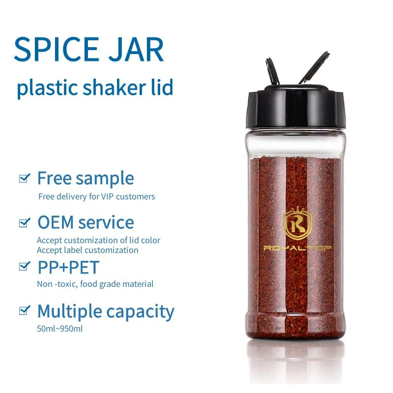 Ausgezeichnete BBQ Verpackung Container Pet Kunststoff Gewürzglas Einweg Gewürz Flasche mit Shaker-Deckel